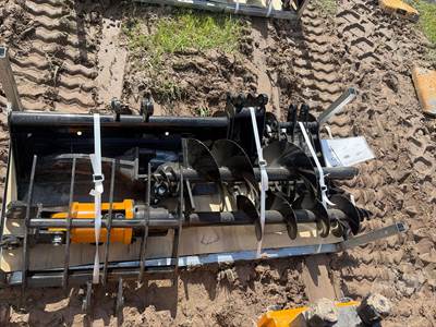 MIVA Excavator Attachment Set with Auger, Rake, Grapple & 2 Buckets