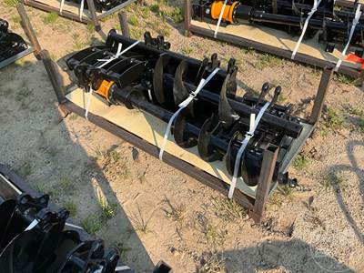 MIVA Lot of 8 Excavator Attachments - Rake, Ripper, Buckets, Augers