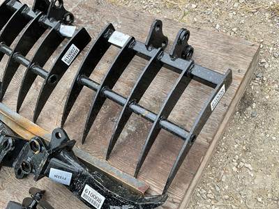 MIVA Rock Rake Excavator Attachment, 25 mm Pin