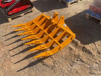 Unused 44â€ Root Rake  To Fit CAT 305, 2" MM Pin