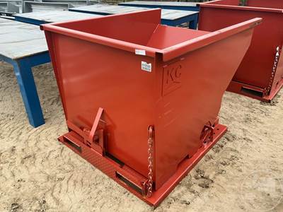 Unused KC 2YFT-SDH 2 Yard Self Dumping Fork Mount Hopper