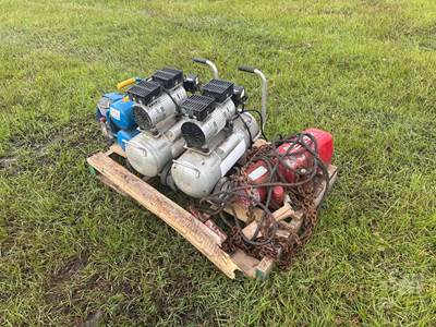 Electric, Pallet Of QTY (3) Air Compressor 12 Psi, Milwakee 2 Ton Winch,Model