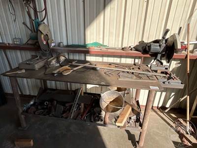 2 Chop Saws W/Work Bench,