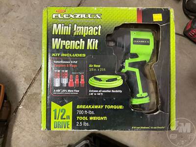 1/2â€ Mini Impact Wrench Kit, Â Includes, 3/8" X 25' Air Hose, Couplers & Plugs
