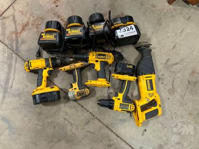 QTY Of Dewalt Power Tools, Â Battery PowerED, Battery Included, Charger, (6)