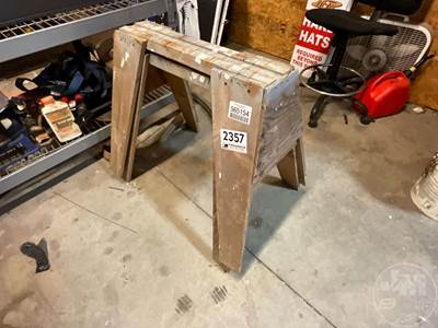 QTY Of (2) Wooden Saw-Horses, Â ***Located In Anderson, Sc***