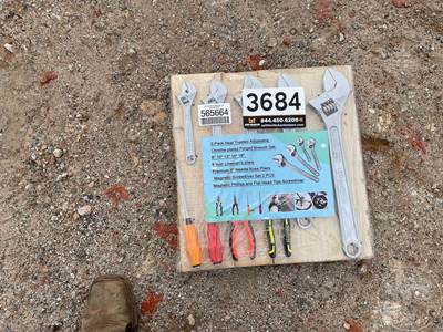 Unused Tool Set  Nine Piece Tool Set, Nine Piece Tool Set Assorted Adjustable