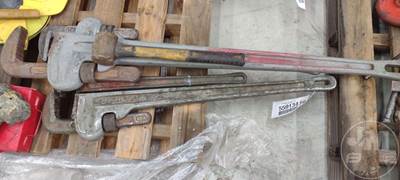 QTY Of 4 Various Size Ridigd Pipe Wrenches, Â