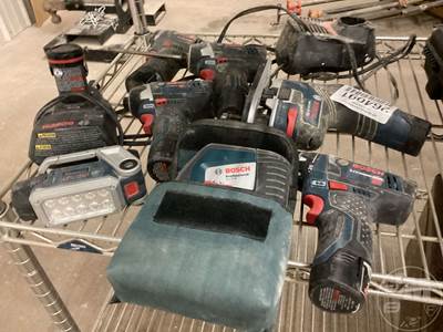 Bosch 12 Volt Cordless Tools, Battery Powered, Charger, (2) Impact Drivers, (2)