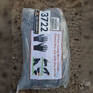 Unused Gloves, QTY Of (120) Pairs Of Non-Slip Grip Work Gloves ***Located In