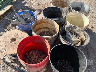 Pallet Of Nut And Bolts, Cable, Fence Parts