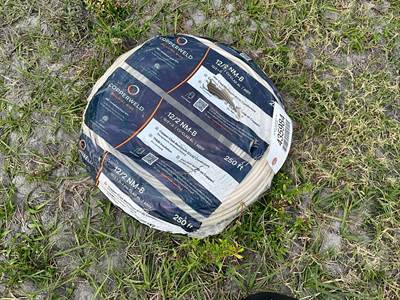 Unused  Roll Of 12-2 Wire, Â Roll Of 12/2 Nm-B Wire
