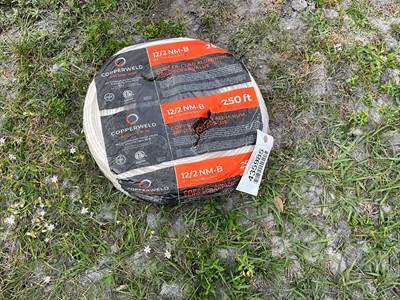 Unused  Roll Of 12-2 Wire, Â Roll Of 12/2 Nm-B Wire