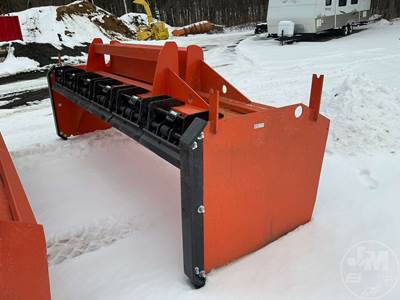 Unused 12' Loader Pusher, W/ Replaceable Shoes & Steel Trip Blade