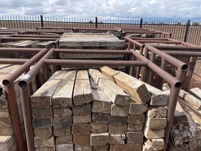 3 Racks & 1 Stack Of Approx 80 Oak Skids Each,