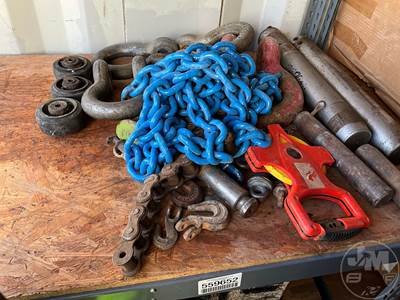 Lot Of Chain, Tape, Clevis Pins