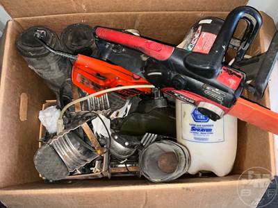 Lot Of Sankey Steel Toe Caps, Power Tool Handles, Electric Chain Saw, Solar