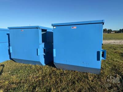 Front Loader Dumpster QTY (2), Â 79.5"H X 65.5"W X 72"L, 8CY