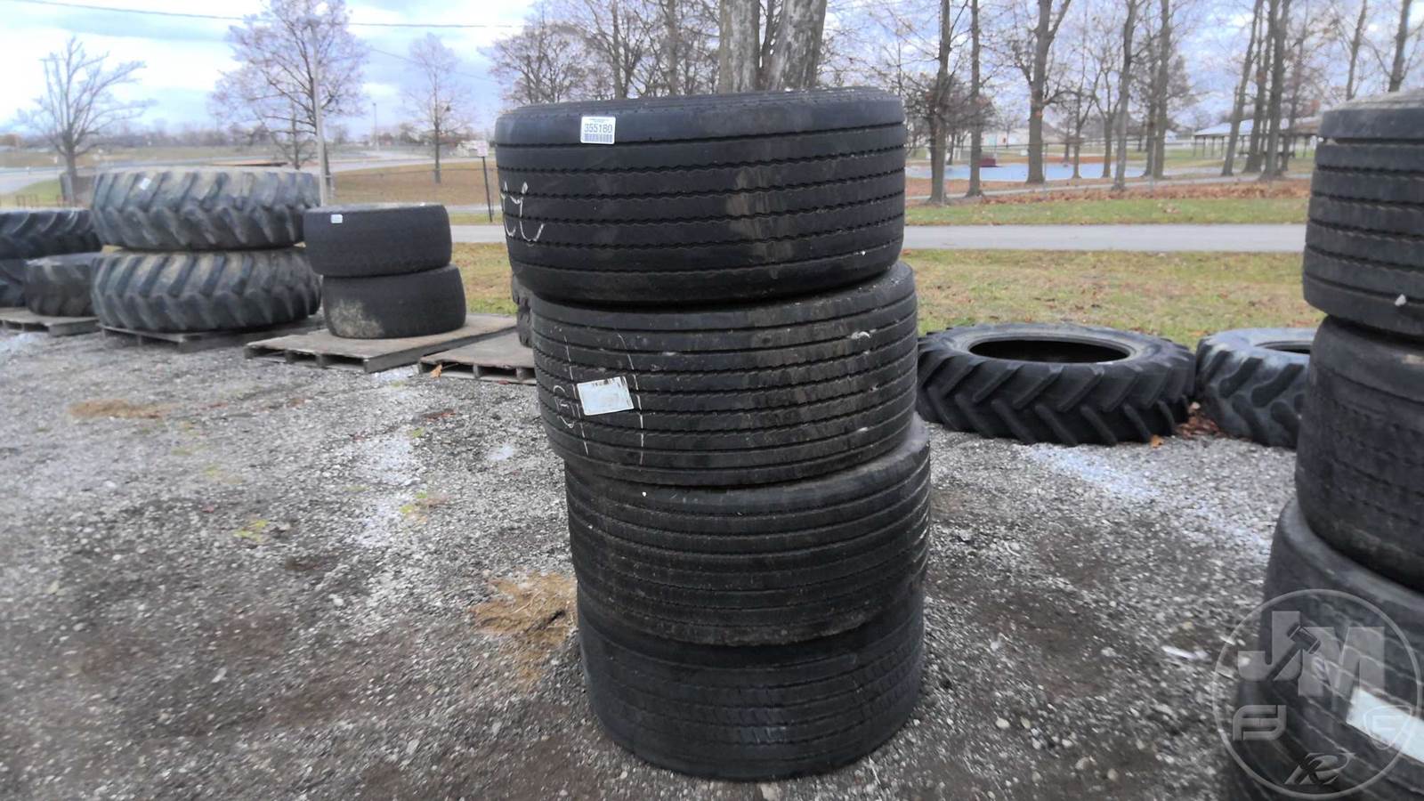 Lot Of 4 Trailer Tires, 445/50225 Virgin Trailer Tires For Sale Lima