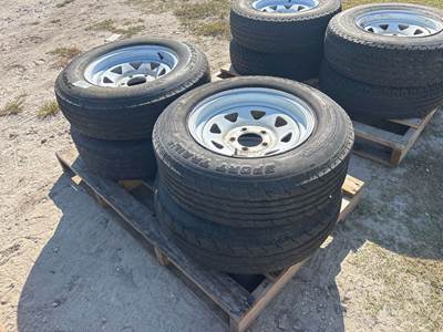 4 Trailer Tires, W Wheels , Tire Size 205/75R14