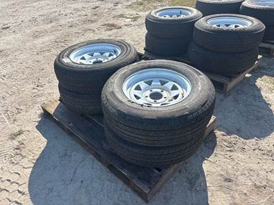 4 Trailer Tires, W Wheels , Tire Size 205/75D14