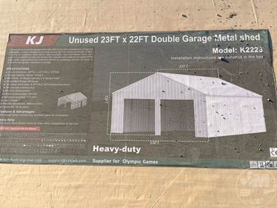 K2223 23 FT X 22 FT DOUBLE GARAGE METAL SHED Mobile Home