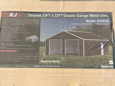 K2223G 23 FT X 22 FT DOUBLE GARAGE METAL SHED Mobile Home