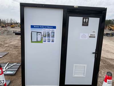 Unused, Mobile Toilet W/Shower And Sink 51"W X 79"L X 89"H