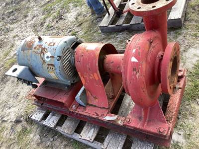 6" Skid Mount Pump, Â Electric, Baldor Mottor