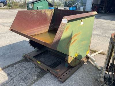 Used Jesco Heavy Duty Dumping Hopper, Fork Pockets, 2.5 CY Capacity, 6,000#