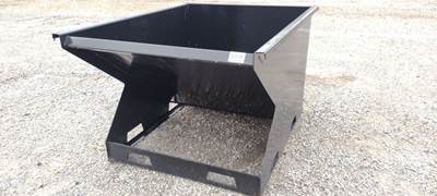 Unused KC Standard Duty 1.5 CY Capacity Dumping Hopper, Skid Steer Mount