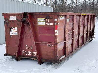 30 CY Rectangle Roll-Off Container, Hook Lift