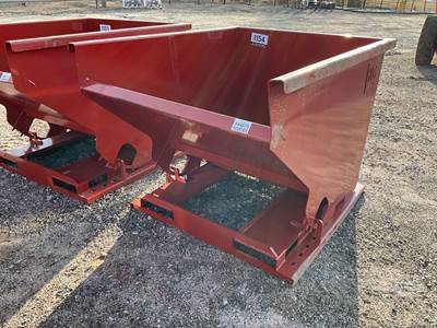 Unused Kit Container  2 CY Capacity Dumping Hopper, Fork Pockets