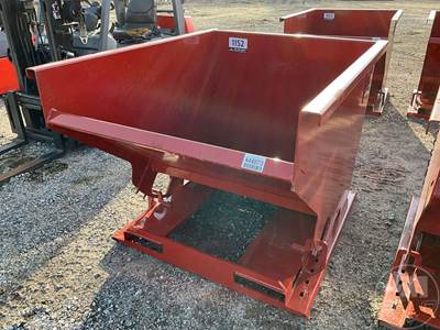 Unused Kit Container  2 CY Capacity Dumping Hopper, Fork Pockets