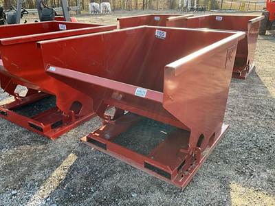 Unused Kit Container  2 CY Capacity Dumping Hopper, Fork Pockets