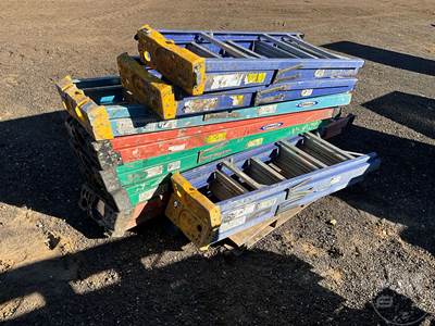 Lot Of (9) Fiberglass A-Frame Ladders