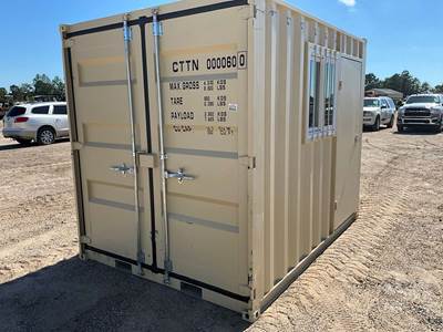 10'  Container, Office Container, Side Entry Door, Wood Floor