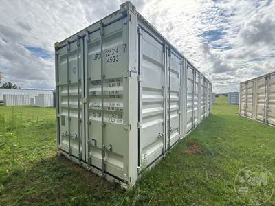 40' High Cube Container, Storage, 4 Side Doors, Wood Floor