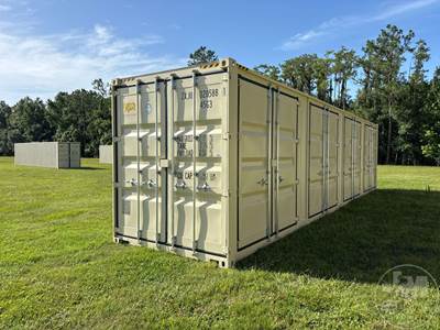 40'  Container, Storage, 4 Side Doors, Wood Floor