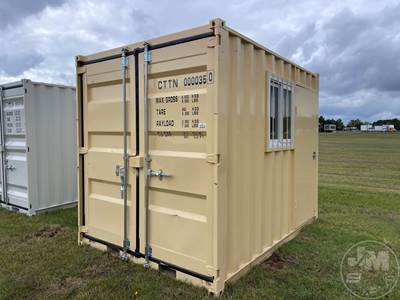 10'  Container, Storage, Side Entry Door, Wood Floor, Window, Fork Pockets