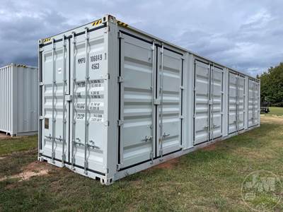 40' High Cube Container, Storage, 4 Side Doors, Wood Floor