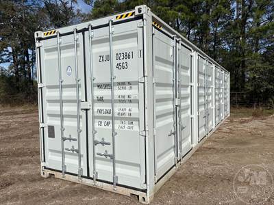 40' High Cube Container, Storage, 4 Side Doors, Wood Floor