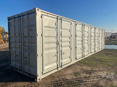 40'  Container, Storage, 4 Side Doors, Wood Floor