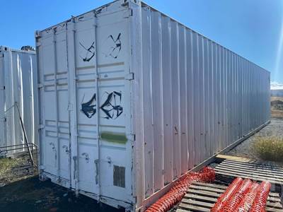 40'  Container, Storage, Wood Floor, W/Contents, 4 Ladders, Tool Box, Various