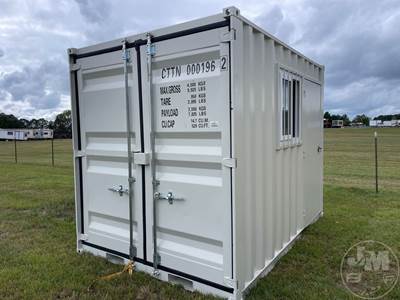 10'  Container, Storage, Side Entry Door, Wood Floor, Window, Fork Pockets