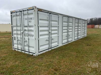 40'  Container, Storage, 4 Side Doors, Wood Floor
