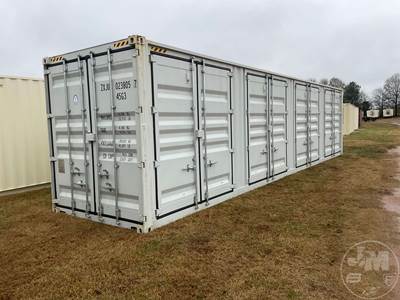40'  Container, Storage, 4 Side Doors, Wood Floor