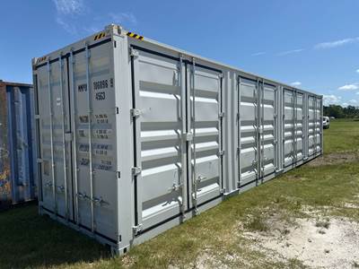 40'  Container, Storage, 4 Side Doors, Wood Floor