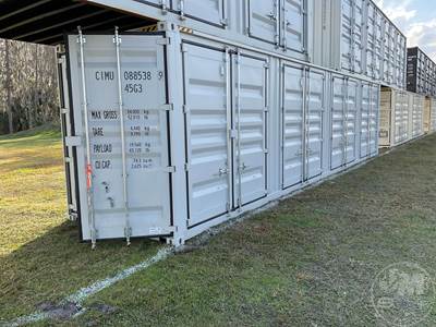 40' High Cube Container, Â Storage, 4 Side Doors, Wood Floor