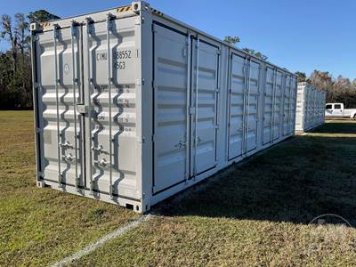 40' High Cube Container, Â Storage, 4 Side Doors, Wood Floor